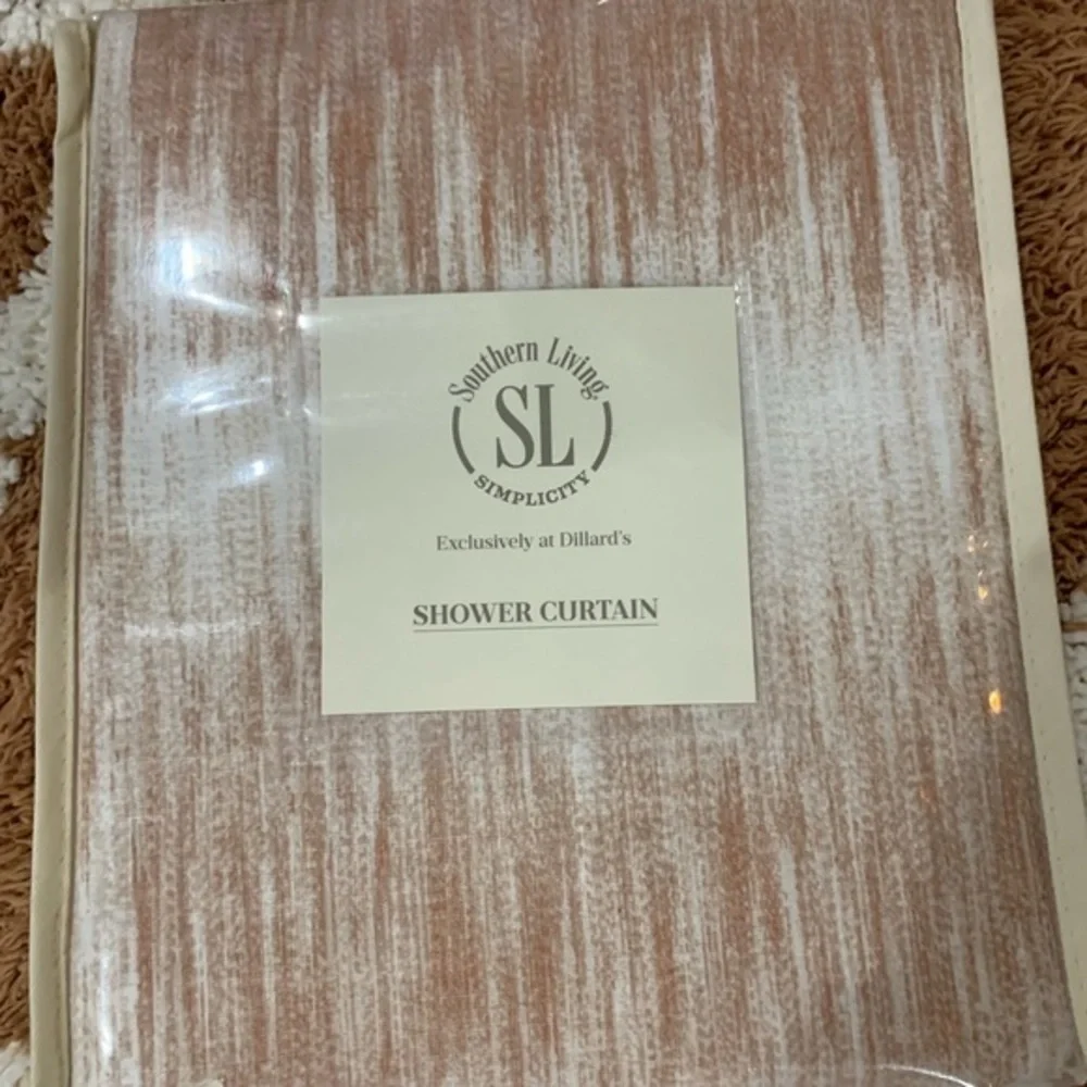 NWT SET Simplicity Collection by Southern Living Ombre shower curtain Rug SYDNEY